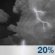 Slight Chance Thunderstorms. Chance for Measurable Precipitation 20%