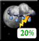 Slight Chc T-Storms. Chance for Measurable Precipitation 20%