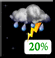 Slight Chc T-Storms. Chance for Measurable Precipitation 20%
