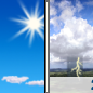 Monday: Sunny then Slight Chance Showers And Thunderstorms