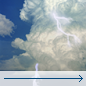 Sunday: Showers and thunderstorms before 1pm, then a chance of showers and thunderstorms between 1pm and 4pm, then a chance of showers and thunderstorms. Mostly cloudy, with a high near 73. North northeast wind 3 to 14 mph, with gusts as high as 23 mph. Chance of precipitation is 80%. Sunday: Showers And Thunderstorms
