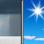 Saturday: Rain Showers Likely then Sunny