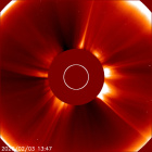 Latest LASCO C2 image of the Sun