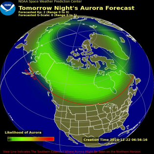 Auroral Viewline Forecast - Tomorrow