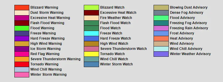 nws color codes